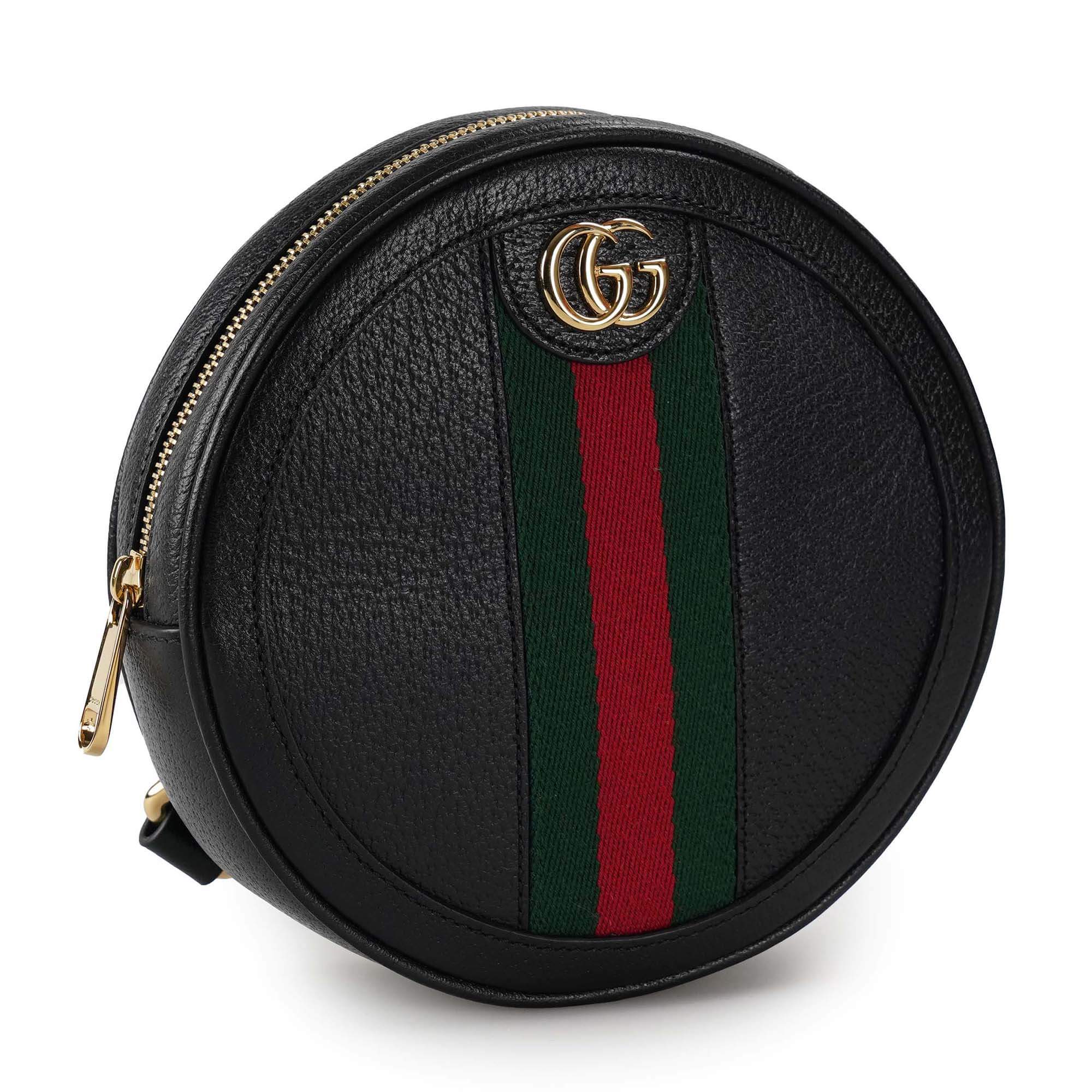 Gucci - Black Ophidia GG Round Backpack 
